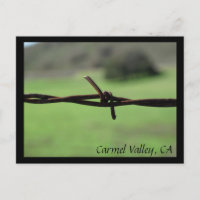 Barbed Wire Fence Carmel Valley, CA Carte postale