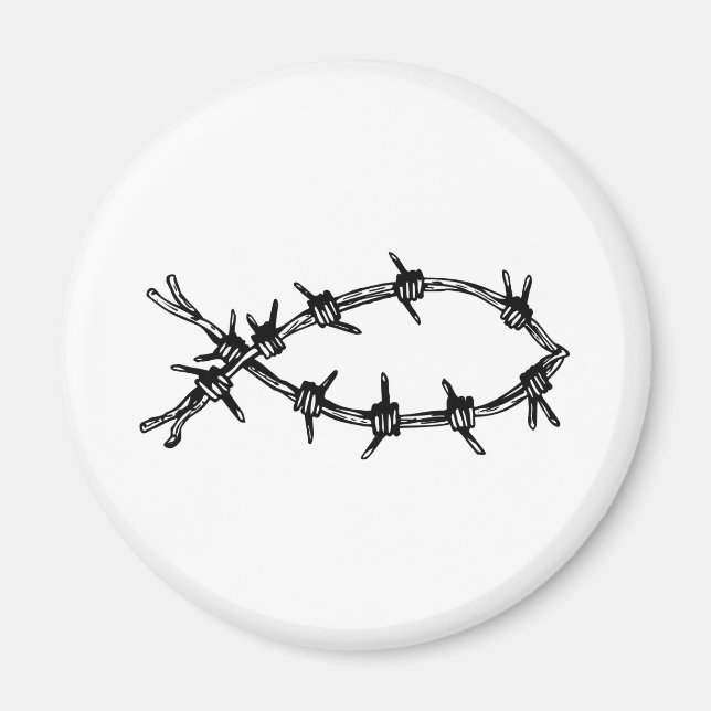 Barbed Wire Fish Magnet (Vorne)