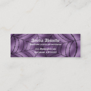 Barbed Wire Spiderweb Goth Business Cards Mini Visitenkarte