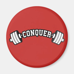 Barbell, CONQUER - Inspirationsstifter Gym Magnet