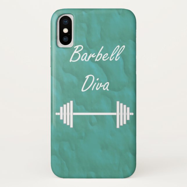 Barbell-Diva-Fitnessbarbell-Form Case-Mate iPhone Hülle (Rückseite)