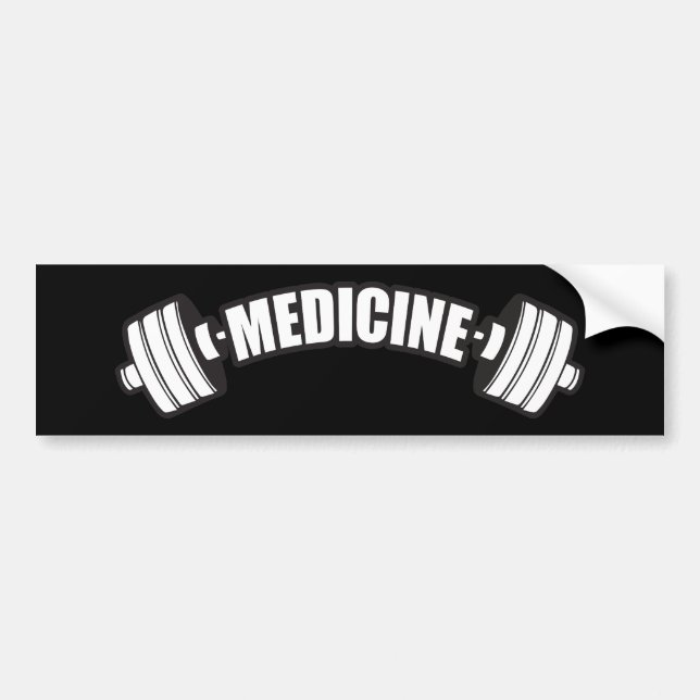Barbell - Eisenmedizin - Gewichtheben Autoaufkleber (Vorne)
