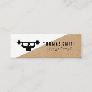 Barbell Personal Trainer - Farbblock Mini Visitenkarte