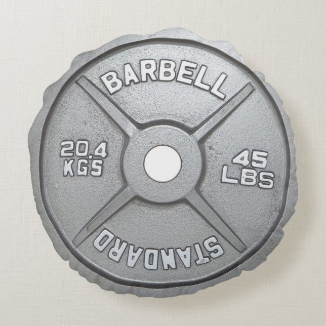Barbell Plate - Fitnessstudio Rundes Kissen (Rückseite)