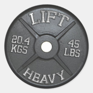 Barbell Plate - Heavy Lift Runder Aufkleber