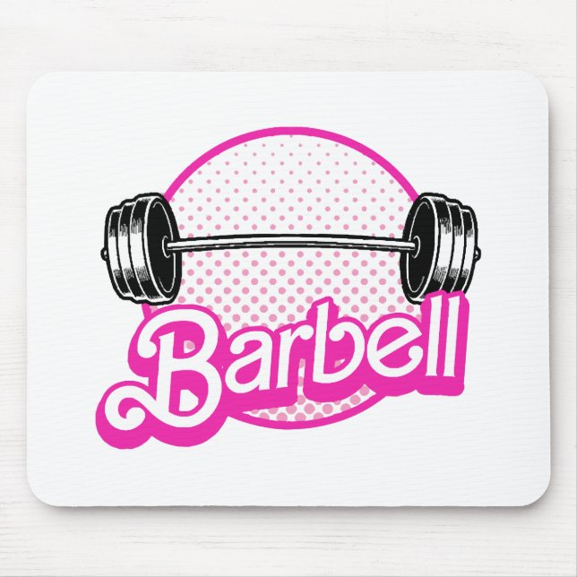 Barbell - rosa mousepad (Vorne)