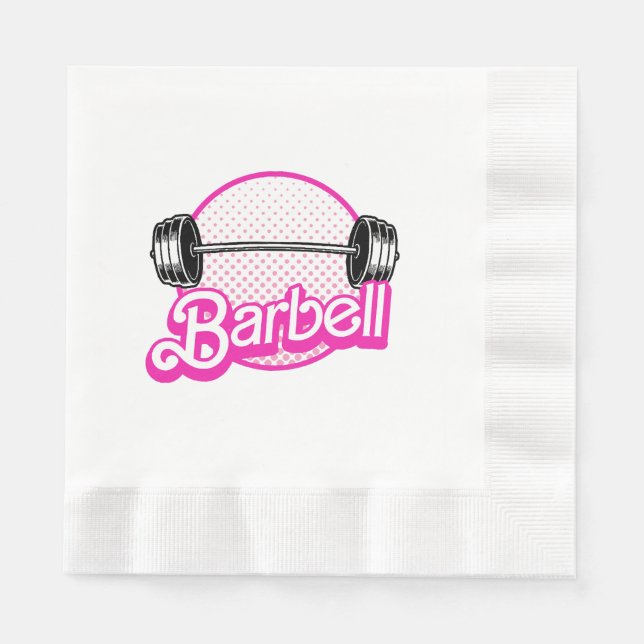Barbell - rosa serviette (Vorderseite)