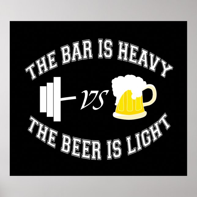 Barbell vs Bier Poster (Vorne)