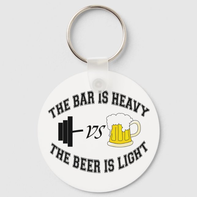 Barbell vs Bier Schlüsselanhänger (Vorderseite)