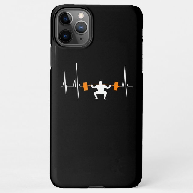 Barbell Weightfting Heartbeat Bodybuilding Cool iPhone Hülle (Rückseite)
