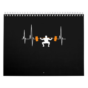 Barbell Weightlift Heartbeat-Bodybuilding Kalender