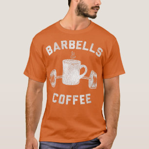 Barbells Kaffeebuch und Gewicht VNec T-Shirt