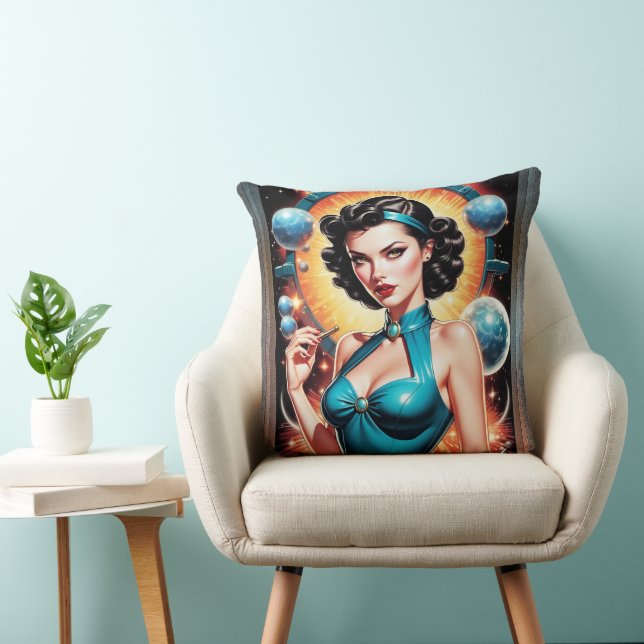 Barbenheimer Retro Fusion Atomzeitfashion Kissen (Stuhl )