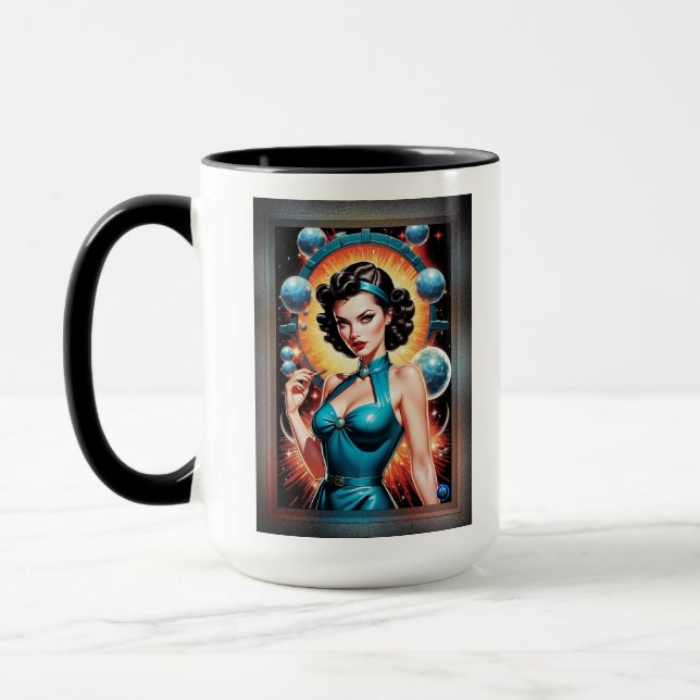 Barbenheimer Retro Fusion Atomzeitfashion Tasse (Links)