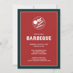 Barbeque Grill Plat Invitation Card