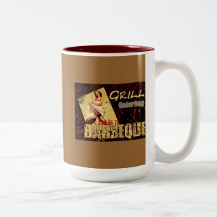 Barbeque - Kaffee-, Tee-Tasse, Cup Zweifarbige Tasse