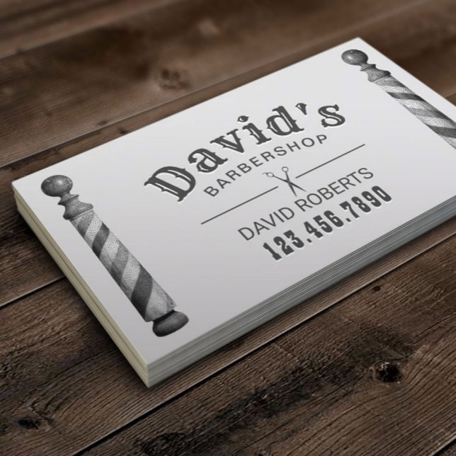 Barber Barbershop Hair Stylist Ernennung Terminkarte (Von Creator hochgeladen)