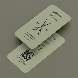 Barber Barbershop Schere Sage Moderne Frisur Styli Visitenkarte