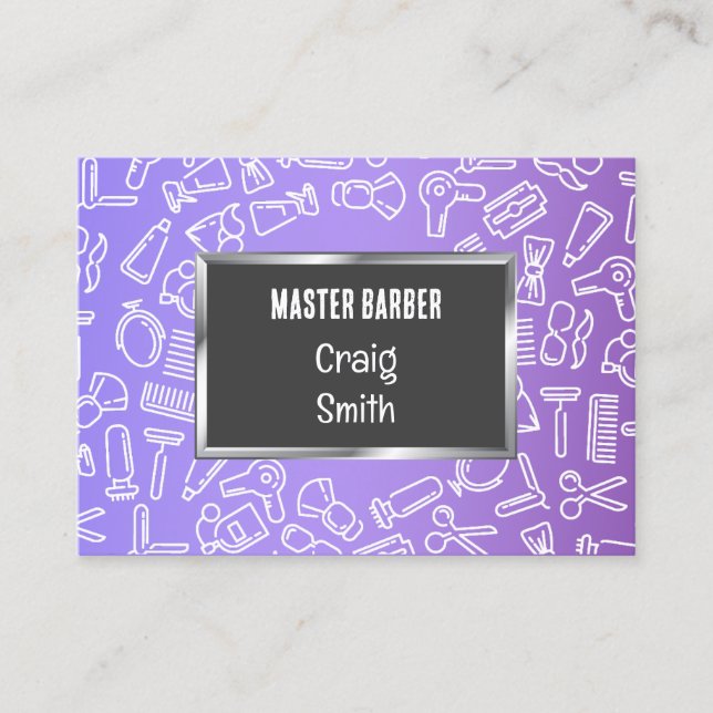 💇 Barber Barbershop Visitenkarte (Vorderseite)