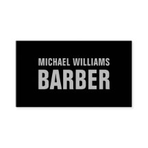 Barber Black Gray Bold Typografy QR Code