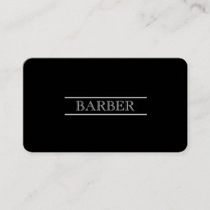 Barber Black & White Modern Beruflich einfach Visitenkarte