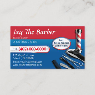 Barber Business Card (Barbershop Pol - Clippers) Visitenkarte