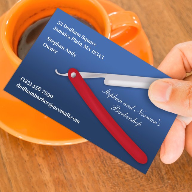 Barber Business Card Template Visitenkarte (Von Creator hochgeladen)