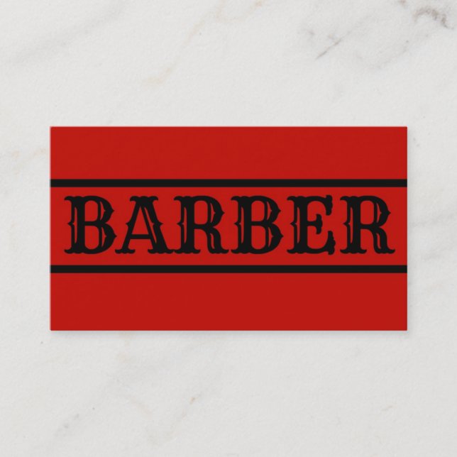 Barber Business Card Visitenkarte (Vorderseite)
