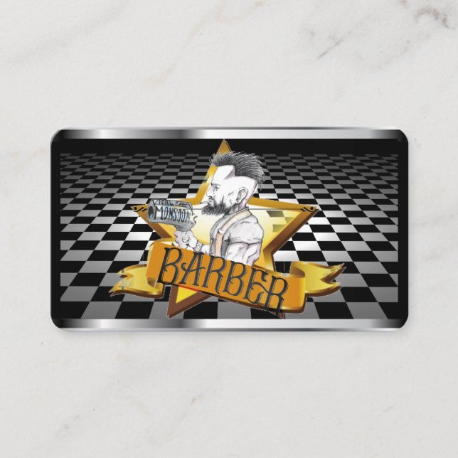 Barber Business Card Visitenkarte (Vorderseite)