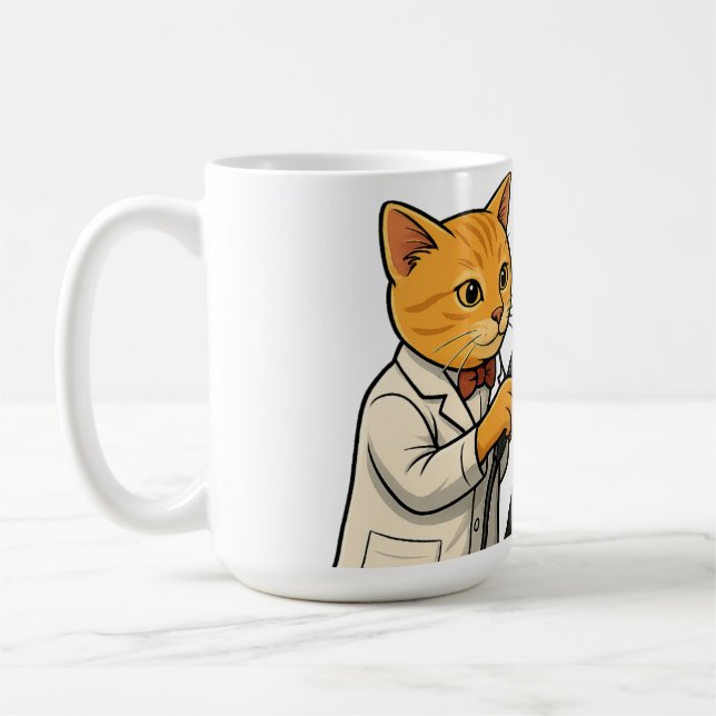 Barber Cat & Chill Gorilla Sticker Kaffeetasse (Links)