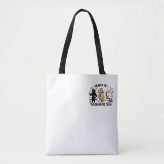 Barber Cat Sharpest Crew - Premium Artistic Tote B Tasche