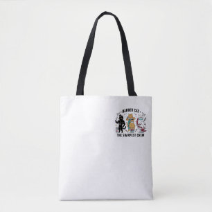 Barber Cat Sharpest Crew - Premium Künstlerische T Tasche