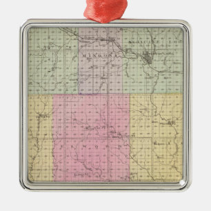 Barber County und Hazelton, Kansas Ornament Aus Metall