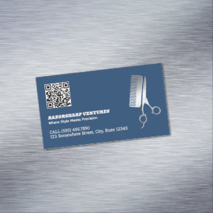 Barber Custom QR Magnetische Visitenkarte