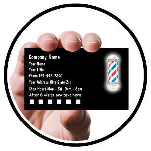 Barber Customer Loyalty Business Cards Treuekarte