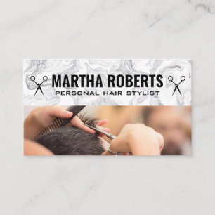 Barber Cutting Hair Salon Scissors Visitenkarte