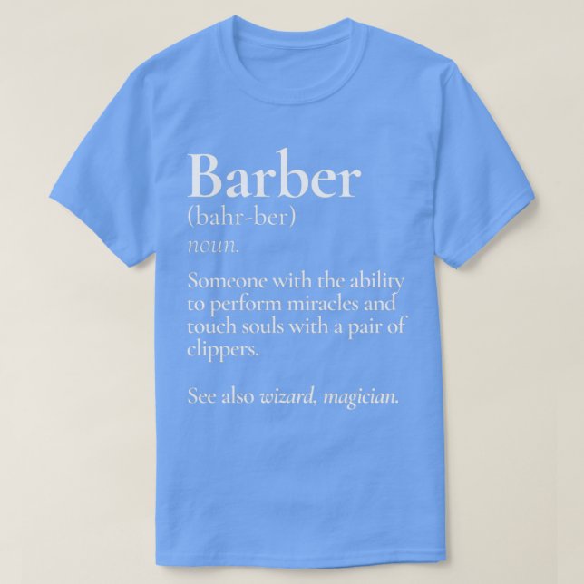 Barber Definition Classic TShirt (Design devant)