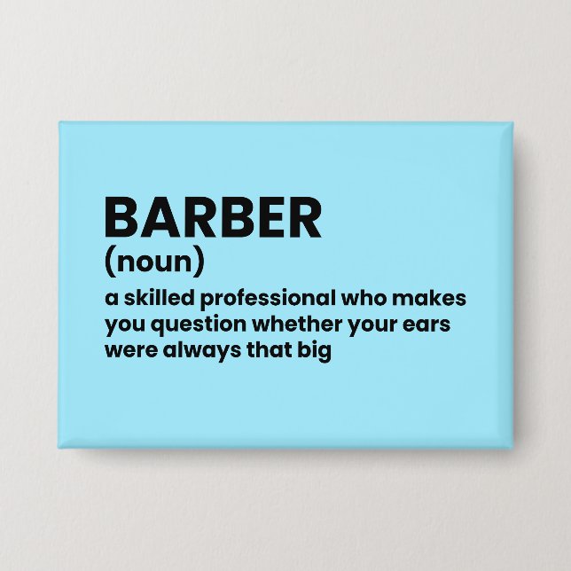 Barber Definition Joke Button (Vorderseite)