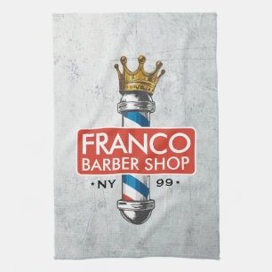 Barber Friseursalon King Crown Barberstange Friseu Geschirrtuch