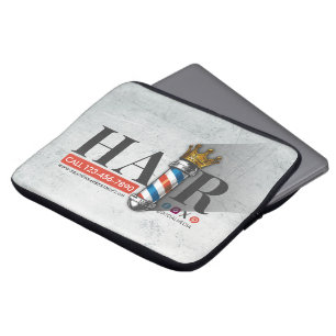 Barber Friseursalon King Crown Barberstange Friseu Laptopschutzhülle
