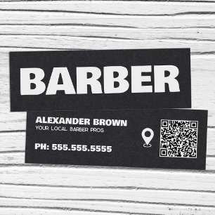 Barber Google Maps QR Mini Visitenkarte