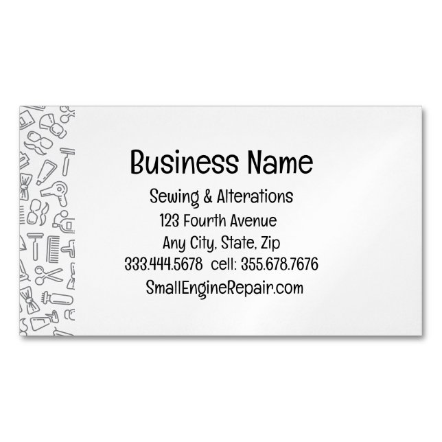Barber Hair Dresser Stylist Magnetische Visitenkarte (Vorderseite)