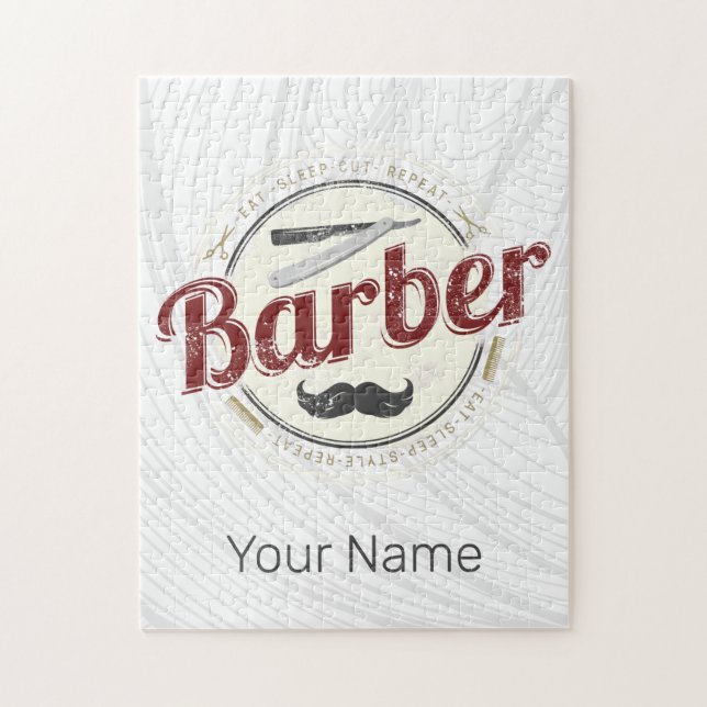 Barber Hair Hustler Friseur Retro Friseur (Vertikal)