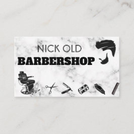 Barber Hair Stylist moderner Marmorluxus Visitenkarte