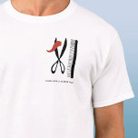 Barber Hairdresser Business T - Shirt<br><div class="desc">Scheren und Kamm, perfekt für Friseure, Stylisten oder Friseure. Originelle Kunst von Nic Squirrell. Ändern Sie den Namen, den Text und das Bild, um anzupassen. Großartig getragen von Mitarbeitern oder zu verkaufen oder als Werbegeschenk an Kunden und Kunden.</div>