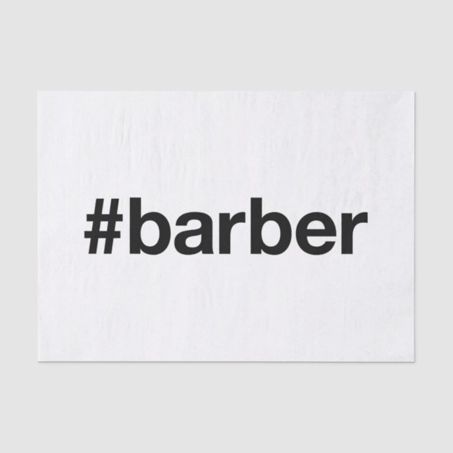 BARBER Hairdresser Hashtag Seidenpapier (Vorderseite)