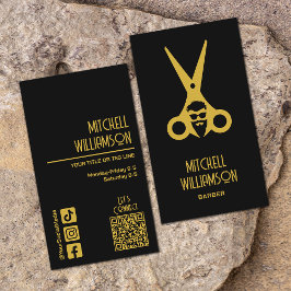 Barber Hairdresser Salon Visitenkarte