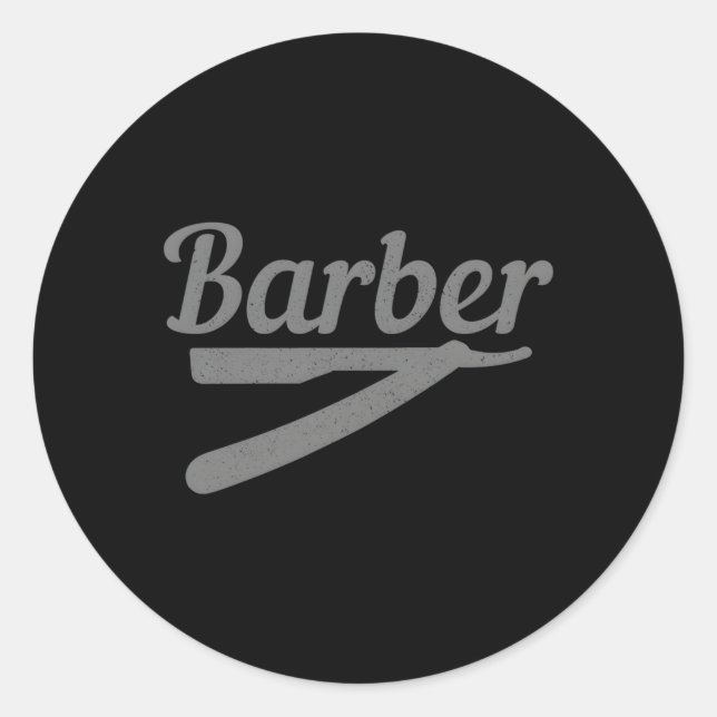 Barber Hairstylist Friseur Coiffeur Barb Runder Aufkleber (Vorderseite)