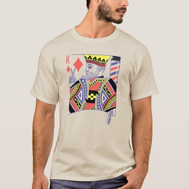 Barber King of Diamonds Hair Stylist Friseur T-Shirt (Vorderseite)