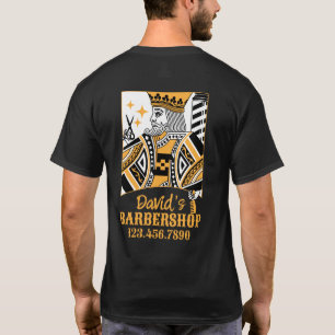 Barber King Retro Kartenspiel Stil Hair Stylist T-Shirt